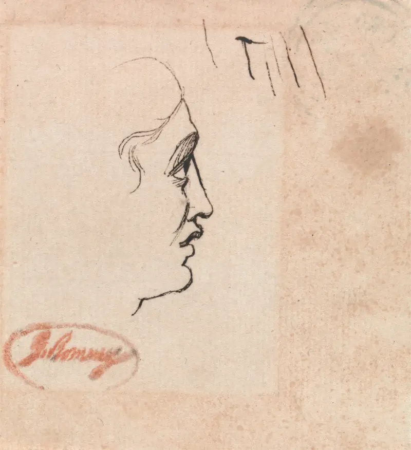 Huvud av en ung man av George Romney