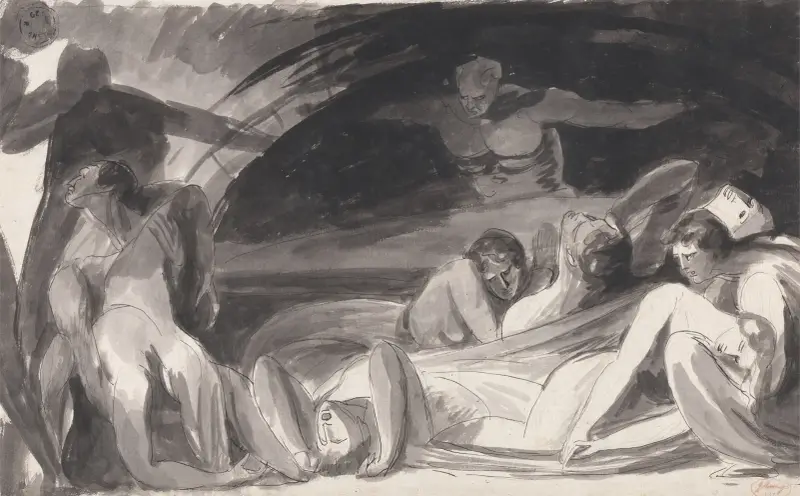 Howard på besök i ett fängelse av George Romney