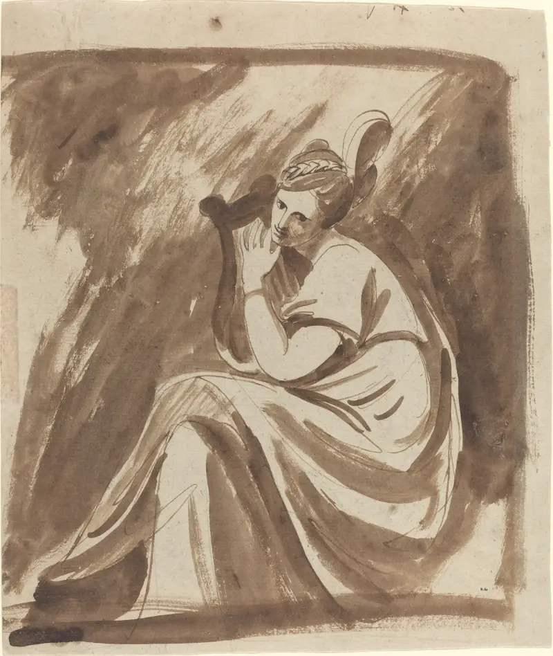 Lady Hamilton spelar lyra av George Romney