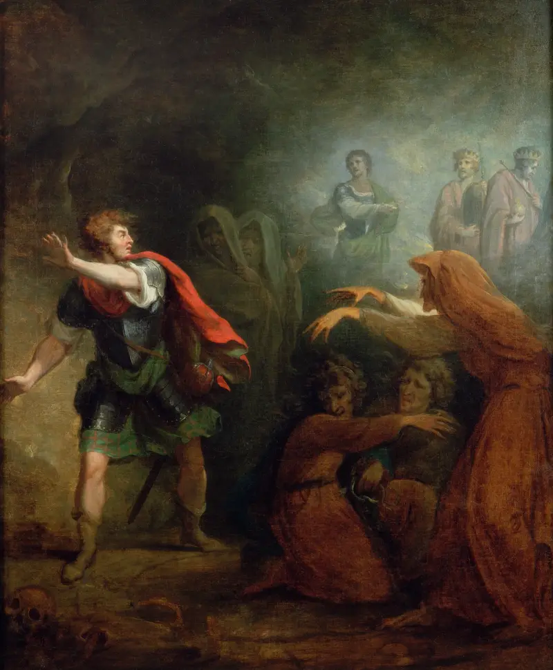 Macbeth och häxorna av George Romney
