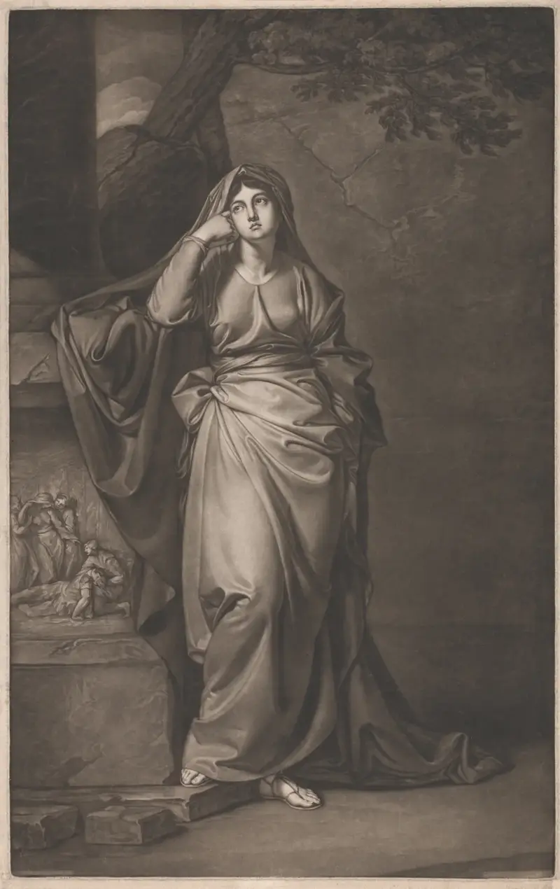 Mrs. Yates som ”Melankoli” i ”Il Penseroso” av George Romney