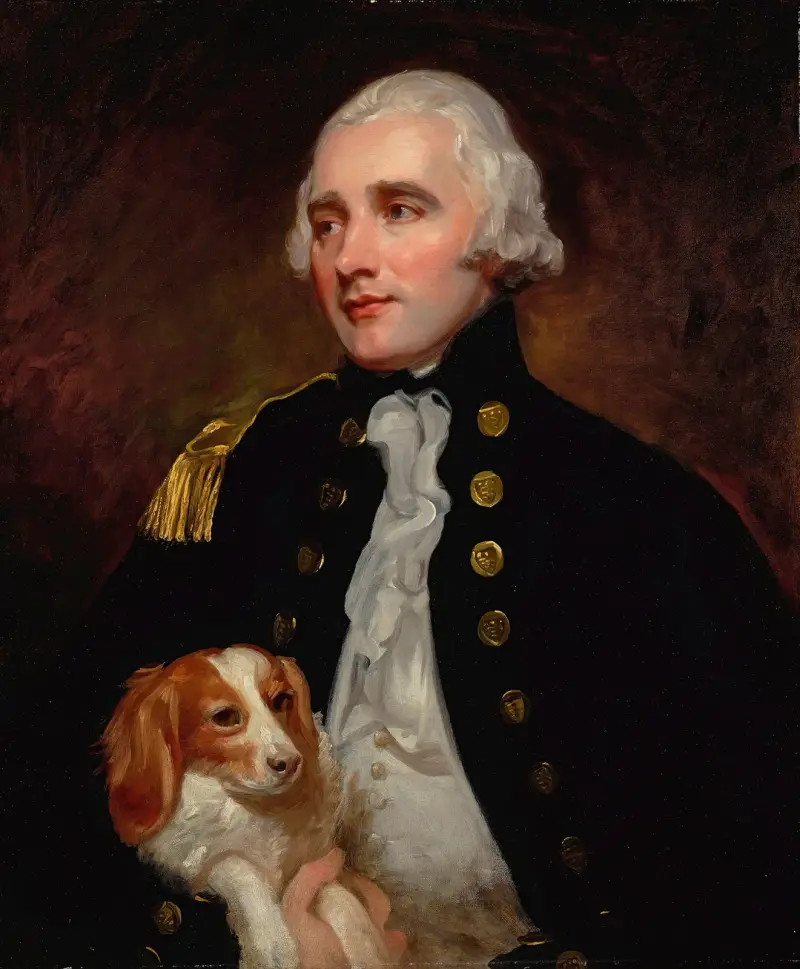 Bildnis eines Offiziers des Ingenieurkorps, Halbfigur, früher als Sir George Grey identifiziert von George Romney