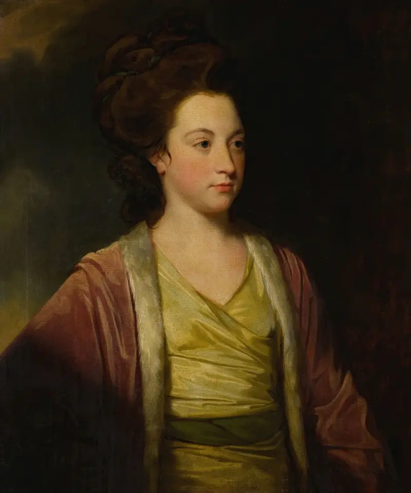 Portrait of Frances Alicia Bennet (b. 1749) av George Romney