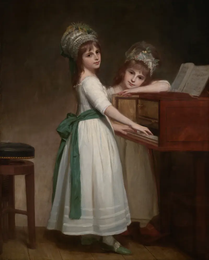 Porträtt av Maria och Catherine, döttrar till Edward Thurlow, 1:e baron Thurlow av George Romney