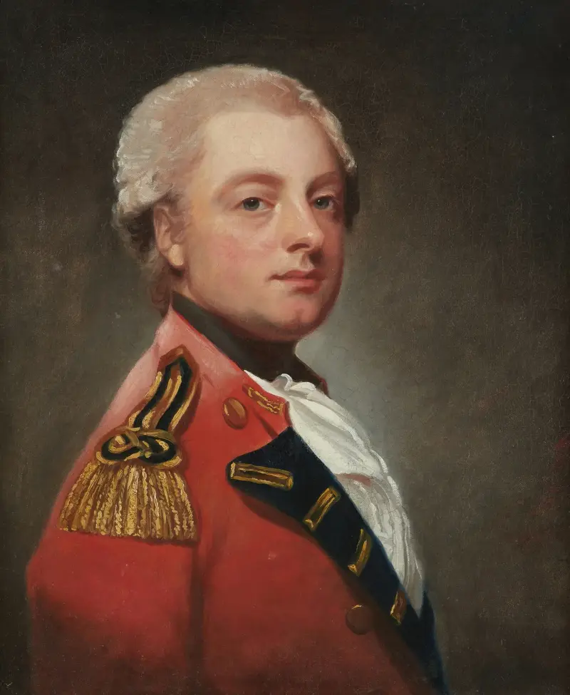 Porträtt av Sir Michael le Fleming, 4:e baronet av George Romney
