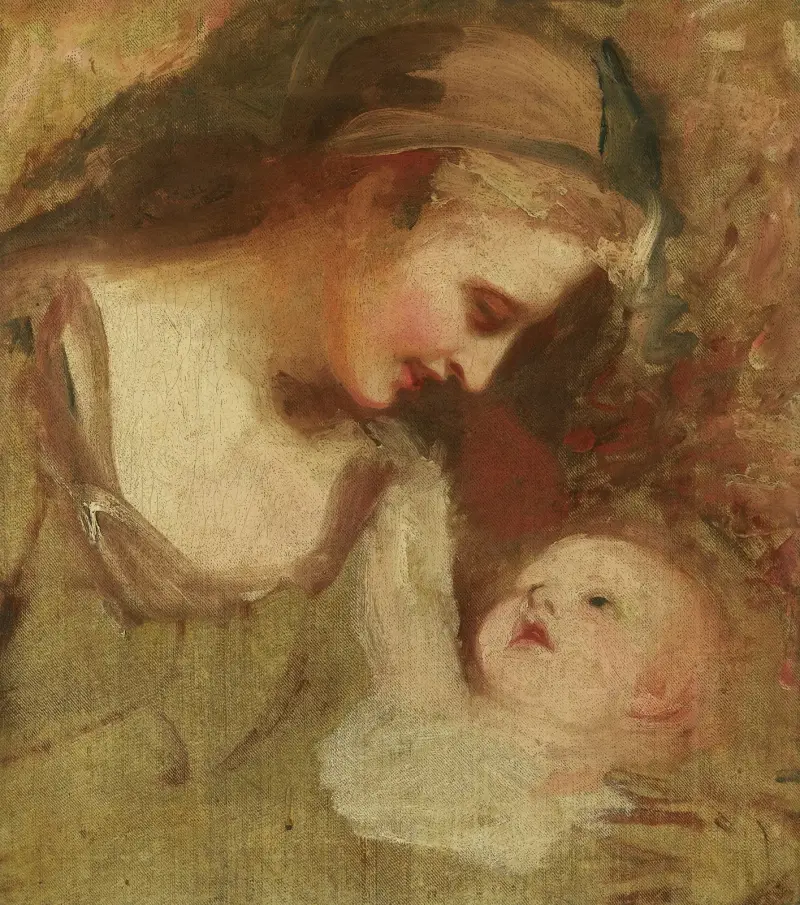 Sketch Of A Mother And Child av George Romney
