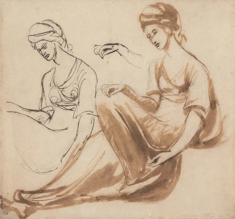 Studier av en sittande kvinna av George Romney
