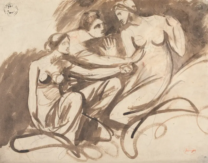 Three Young Witches von George Romney