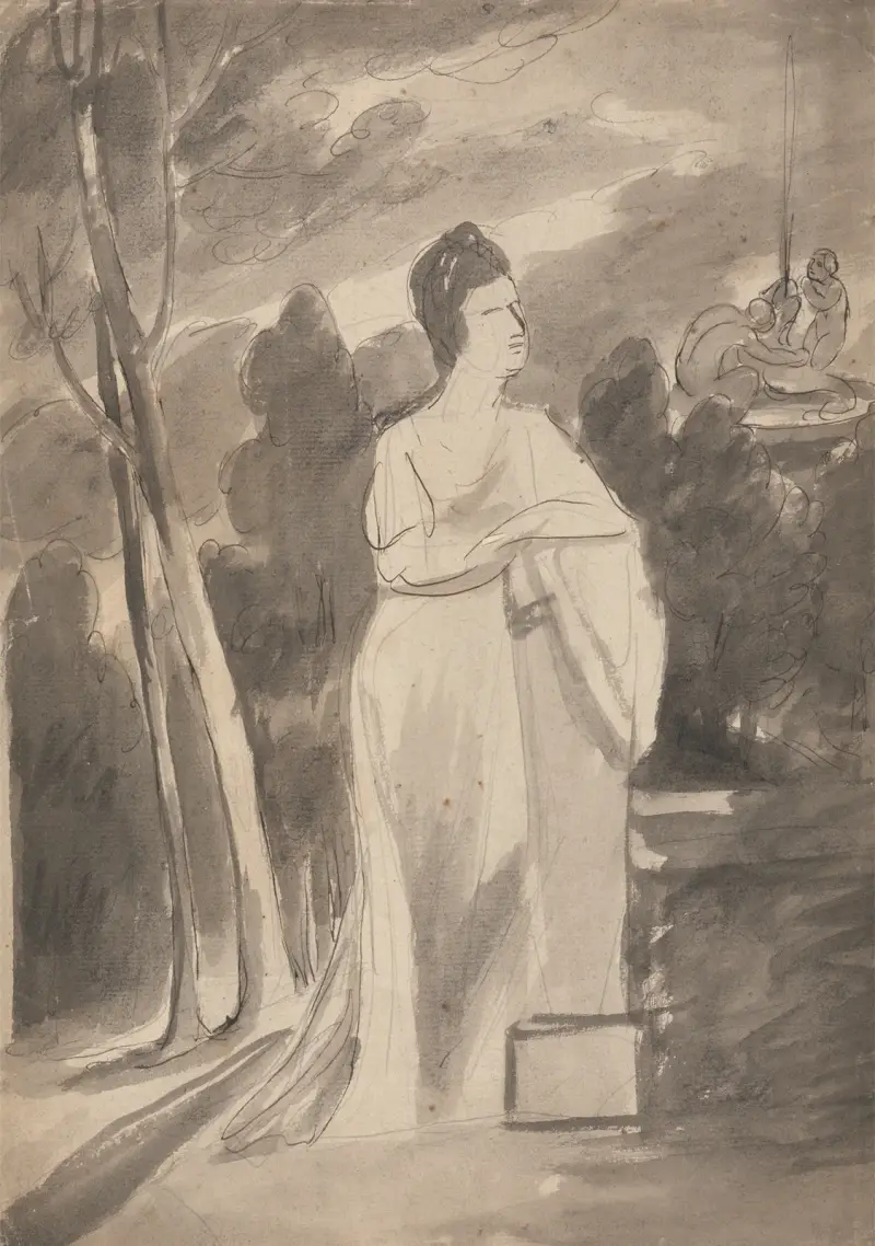 Kvinna vid en kolonn av George Romney