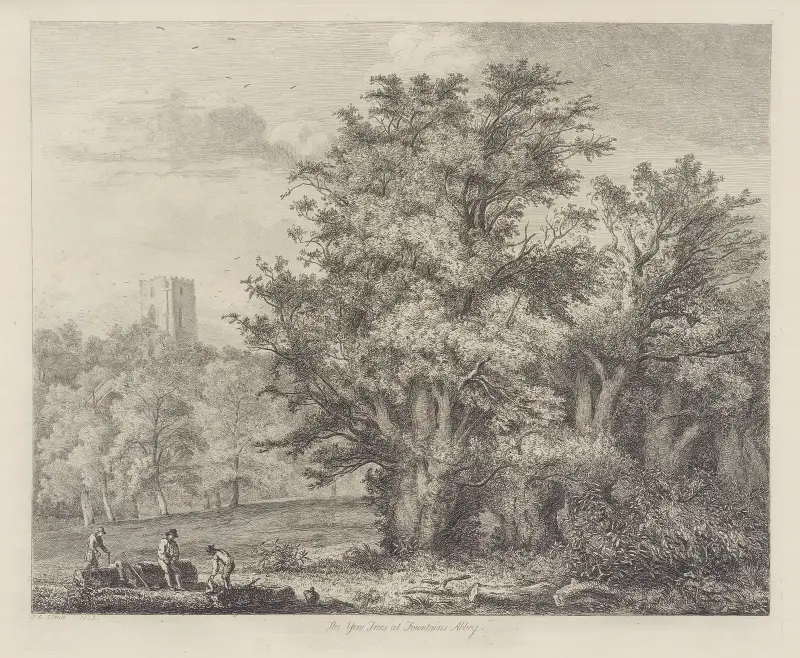 Idegrarna vid Fountains Abbey av Jacob George Strutt