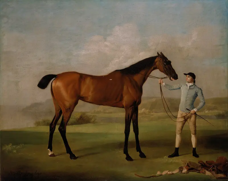Molly Long-legs med sin jockey av George Stubbs