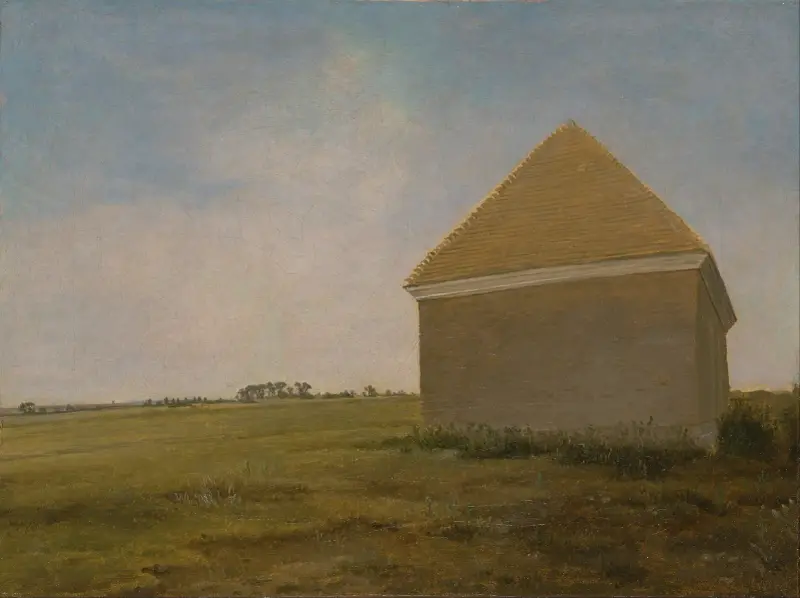 Newmarket Heath, med en rykthus av George Stubbs