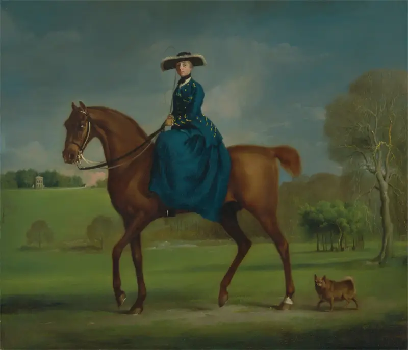 Hraběnka z Coningsby v kostýmu Charltonského honu, George Stubbs