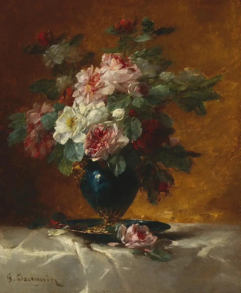Martwa natura z różami, Georges Jeannin
