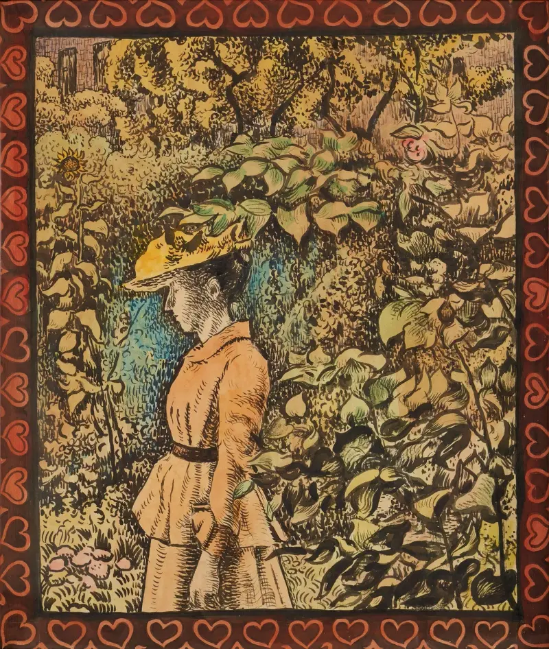 Im Garten (Aline Maréchal) von Georges Lemmen