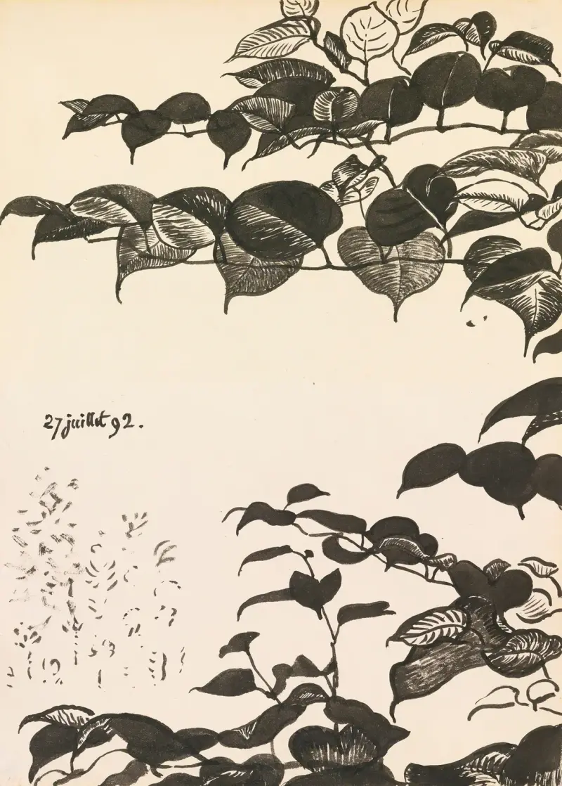 Étude De Feuillages Stylisé av Georges Lemmen