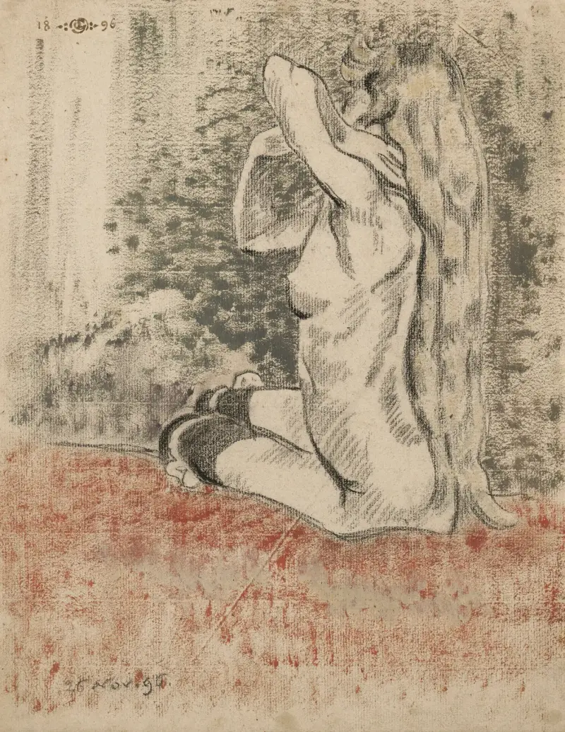 Siedząca naga, Georges Lemmen