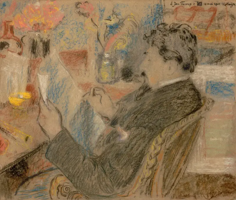 Portrait of Jan Toorop av Georges Lemmen