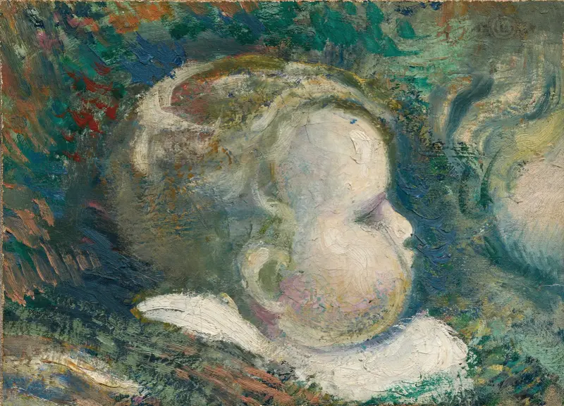 Tête du petit Pierre, nouveau-né av Georges Lemmen