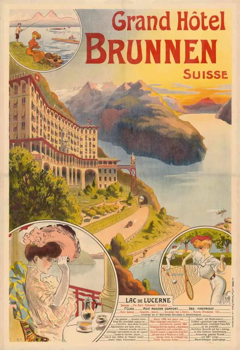 Grand Hotel Brunnen Suisse av Georges Meunier