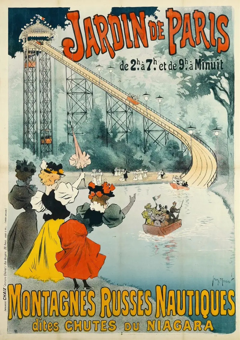 Montagnes Russes Nautiques Dites Chutes Du Niagara av Georges Meunier