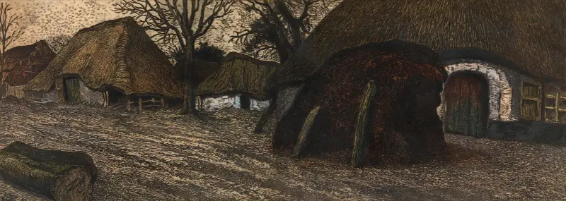 Old Village in the Kempen av Georges Meunier