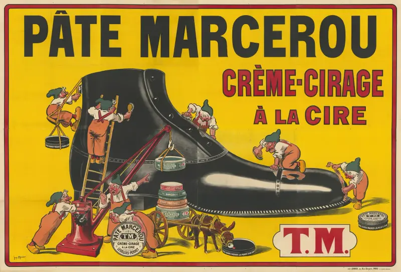 Pâte Marcerou. Crème-cirage à la cire. TM. av Georges Meunier