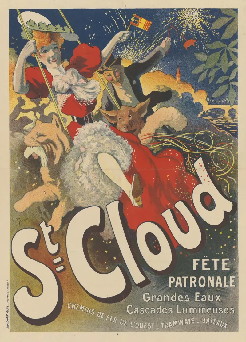 St Cloud. Fête patronale. Grandes eaux av Georges Meunier