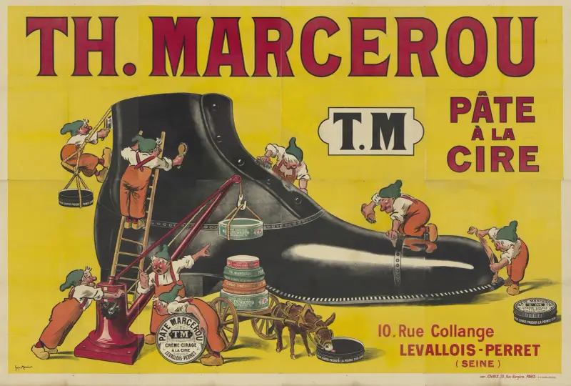 TH. Marcerou. Pâte à la cire. T.M. 10 rue Collange, Levallois-Perret (Seine) av Georges Meunier