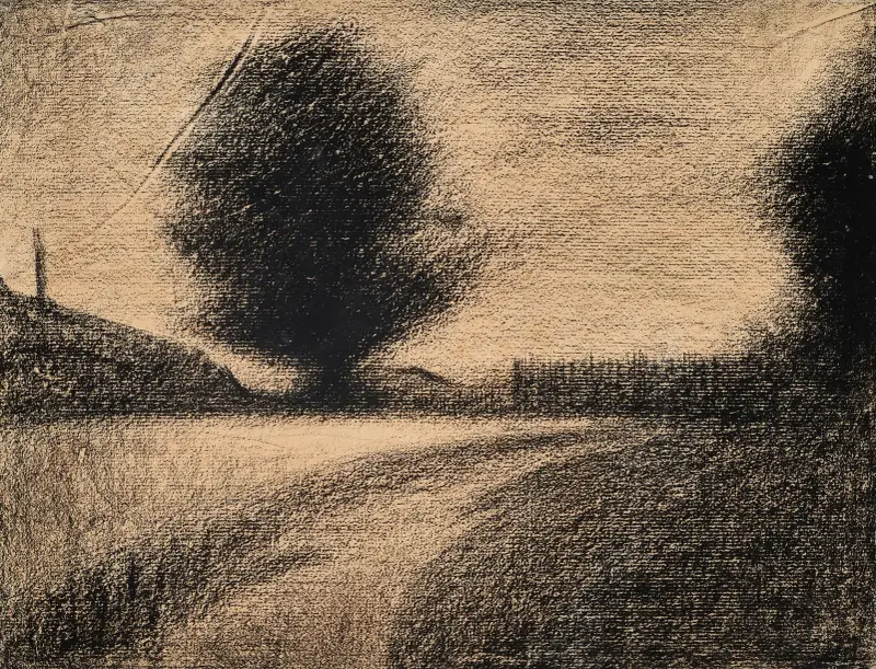 Baum und Weg von Georges Seurat