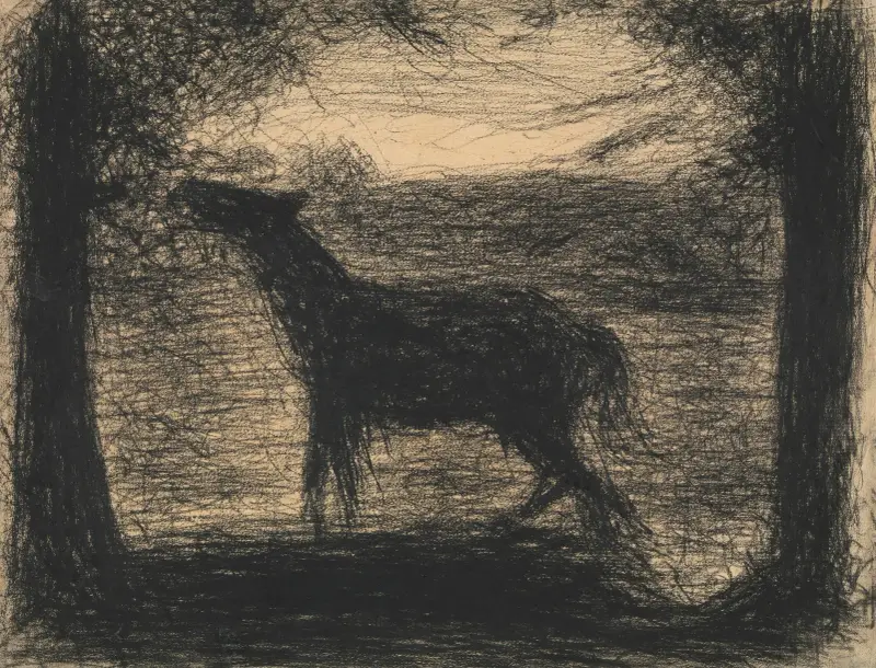 Foal (Le Poulain) [also called ‘The Colt’] av Georges Seurat