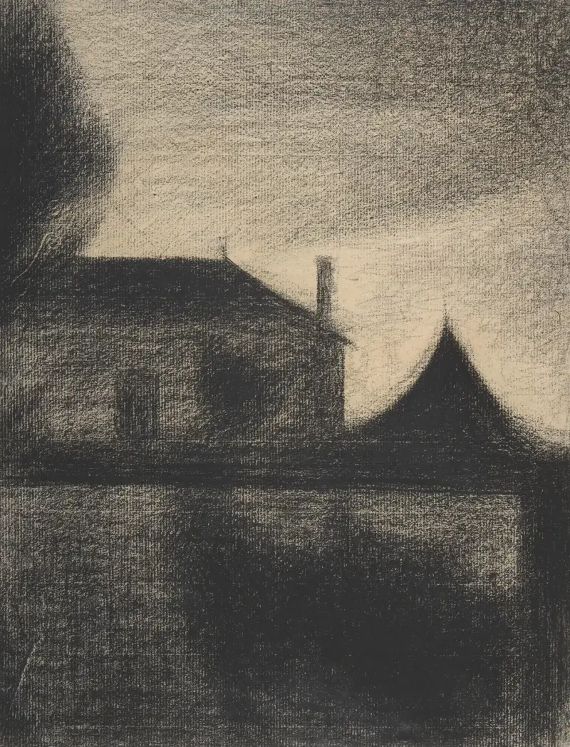 Dům za soumraku (La Cité), Georges Seurat