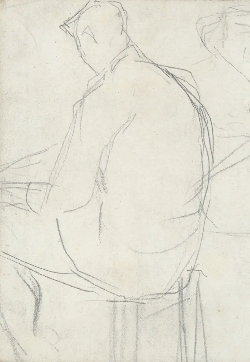 Muž sedící na stoličce, Georges Seurat
