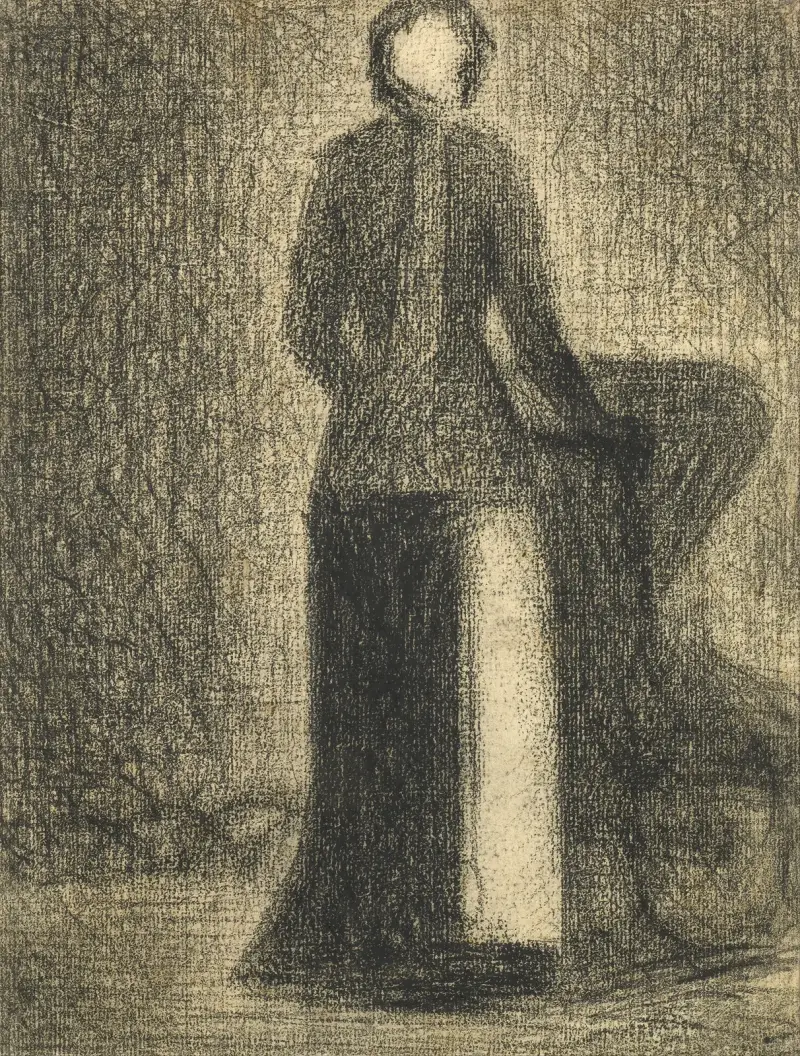 Nurse with a Child’s Carriage av Georges Seurat