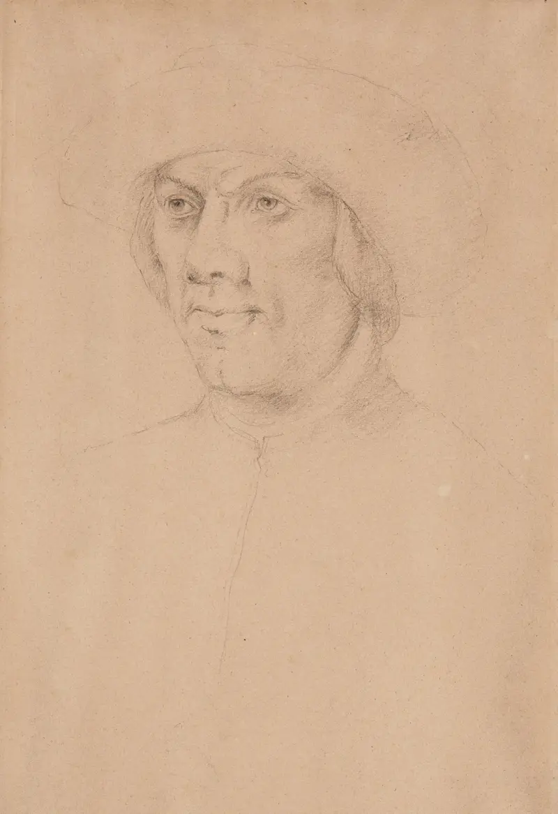 Portrait d’homme, d’après Holbein av Georges Seurat
