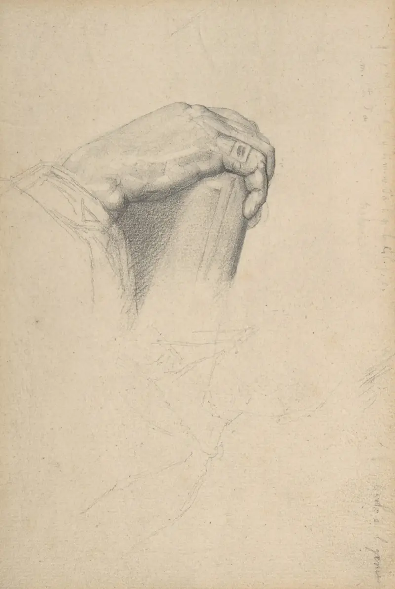 Poussins hand, efter Ingres av Georges Seurat