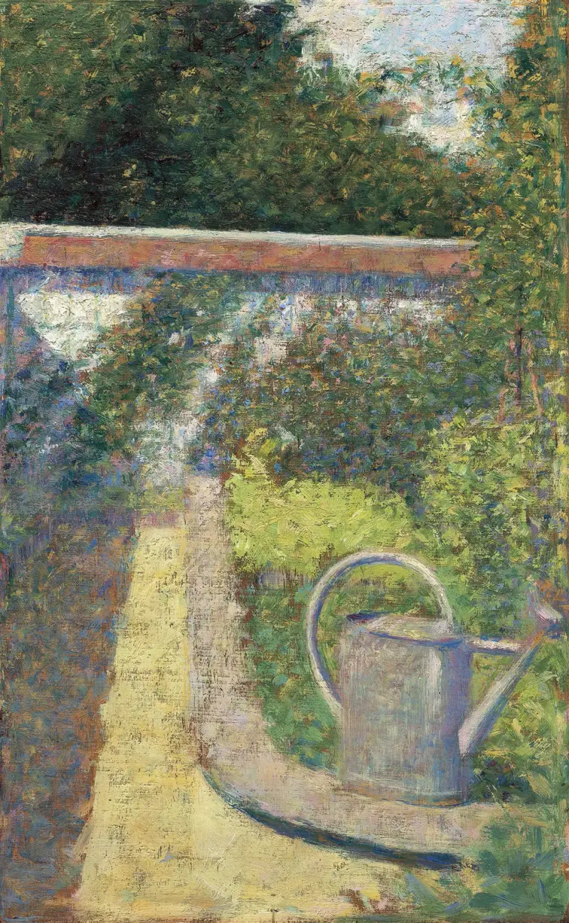 Vattenkannan – trädgården vid Le Raincy av Georges Seurat