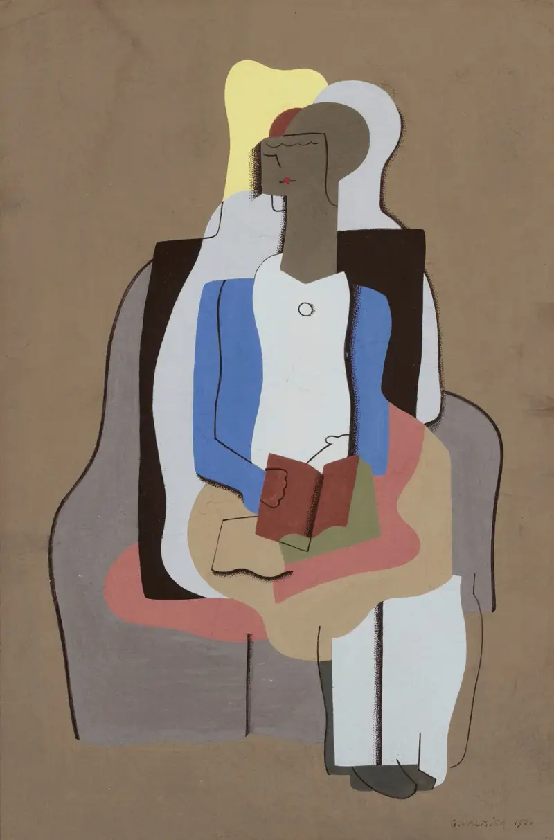 Sittande ung kvinna av Georges Valmier