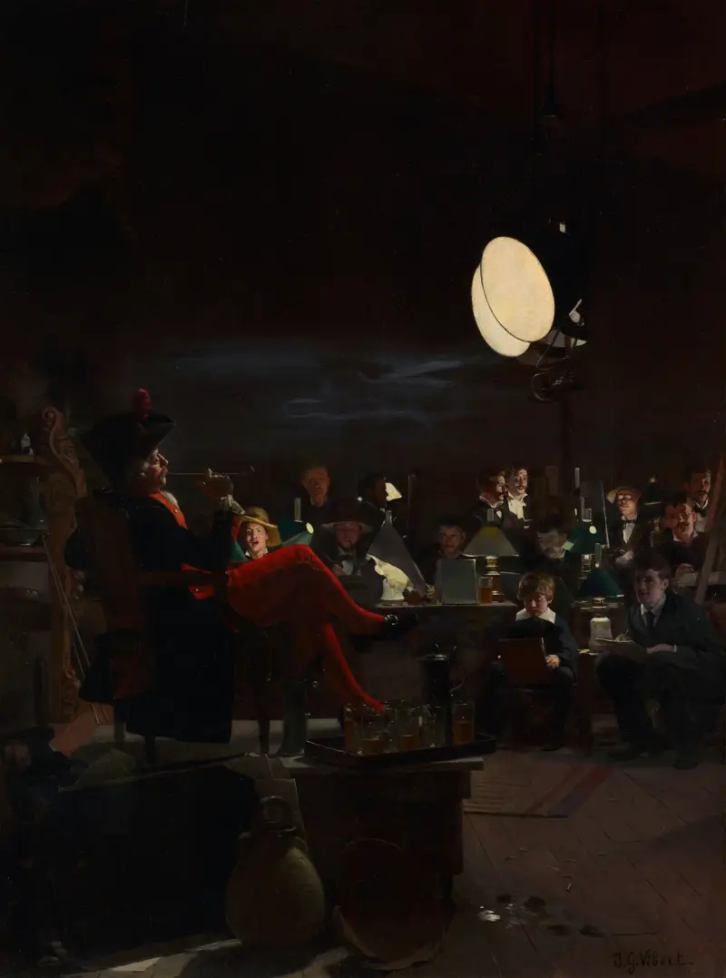 Eine Abendklasse von Jehan Georges Vibert