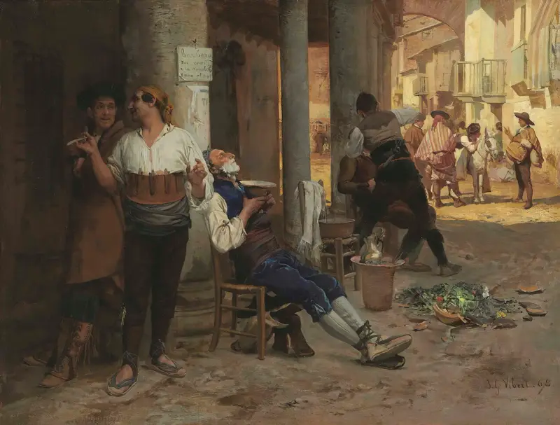 Wędrowny fryzjer, Hiszpania, Jehan Georges Vibert