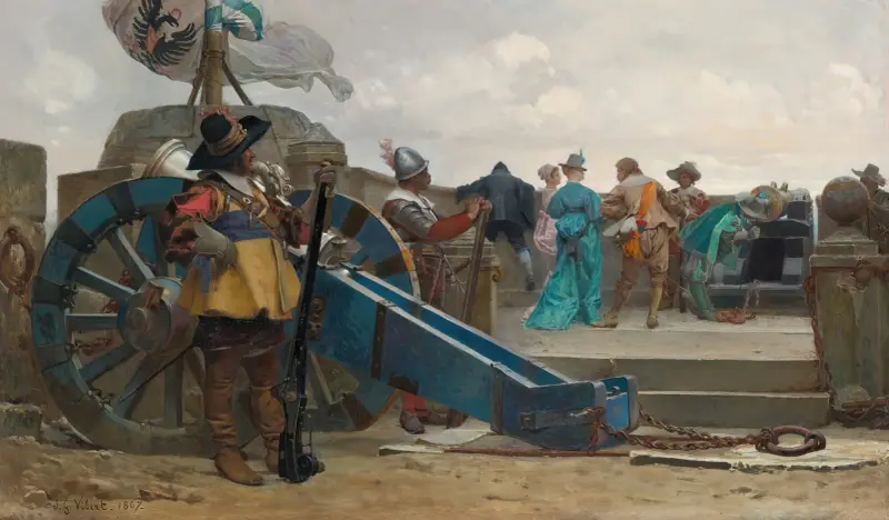 Auf der Festungsmauer von Jehan Georges Vibert