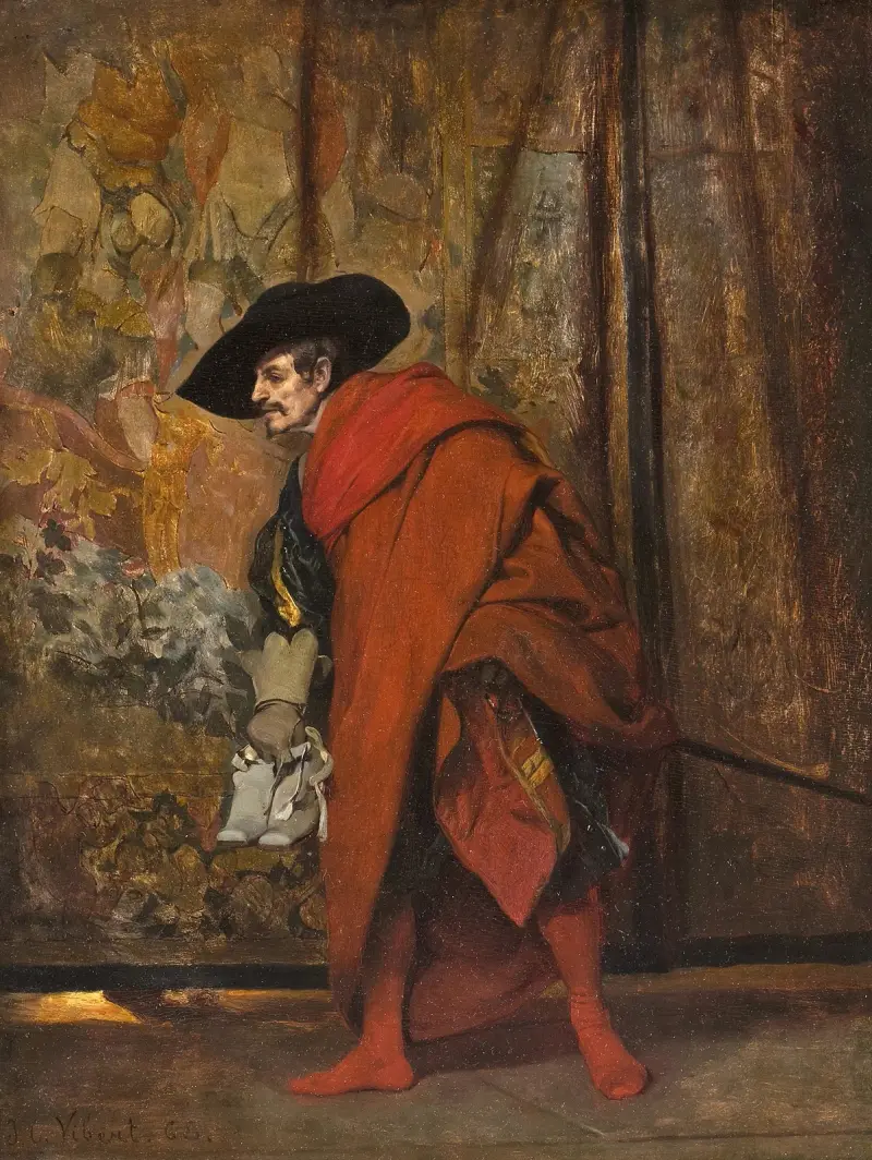 Polonius Behind The Curtain av Jehan Georges Vibert