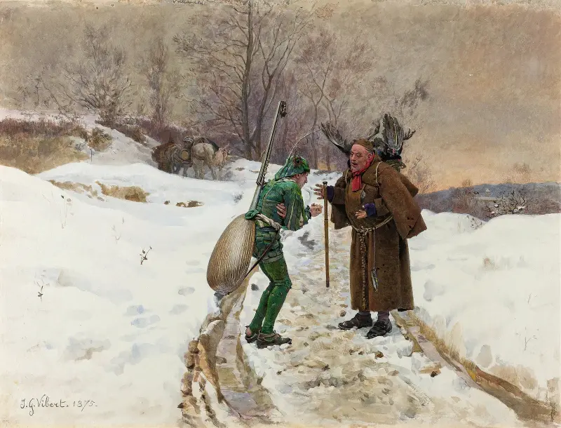 The Ant and the Grasshopper av Jehan Georges Vibert