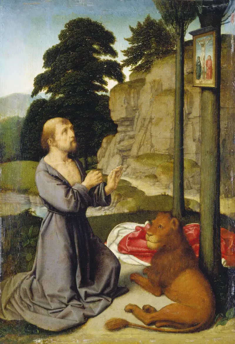 Der heilige Hieronymus in der Wüste von Gerard David