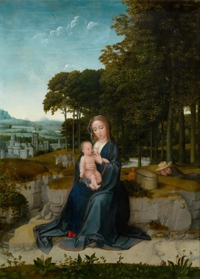 The Rest on the Flight into Egypt – nr 1 av Gerard David