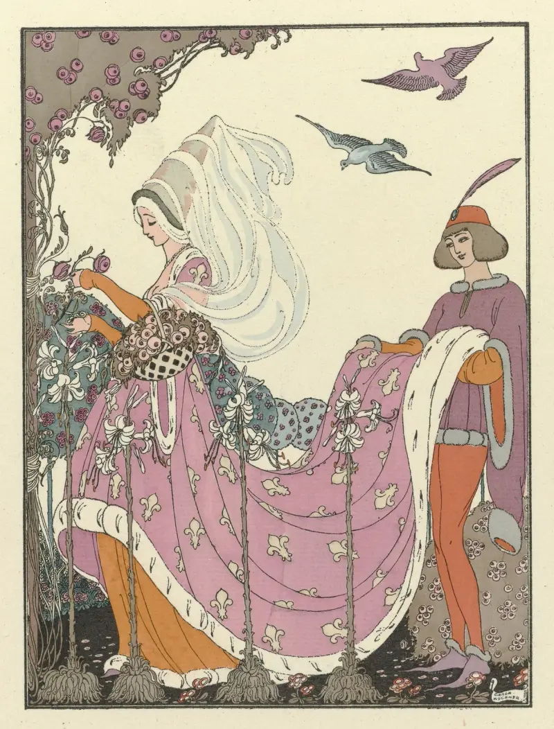 Die schöne Blumenpflückerin von Gerda Wegener