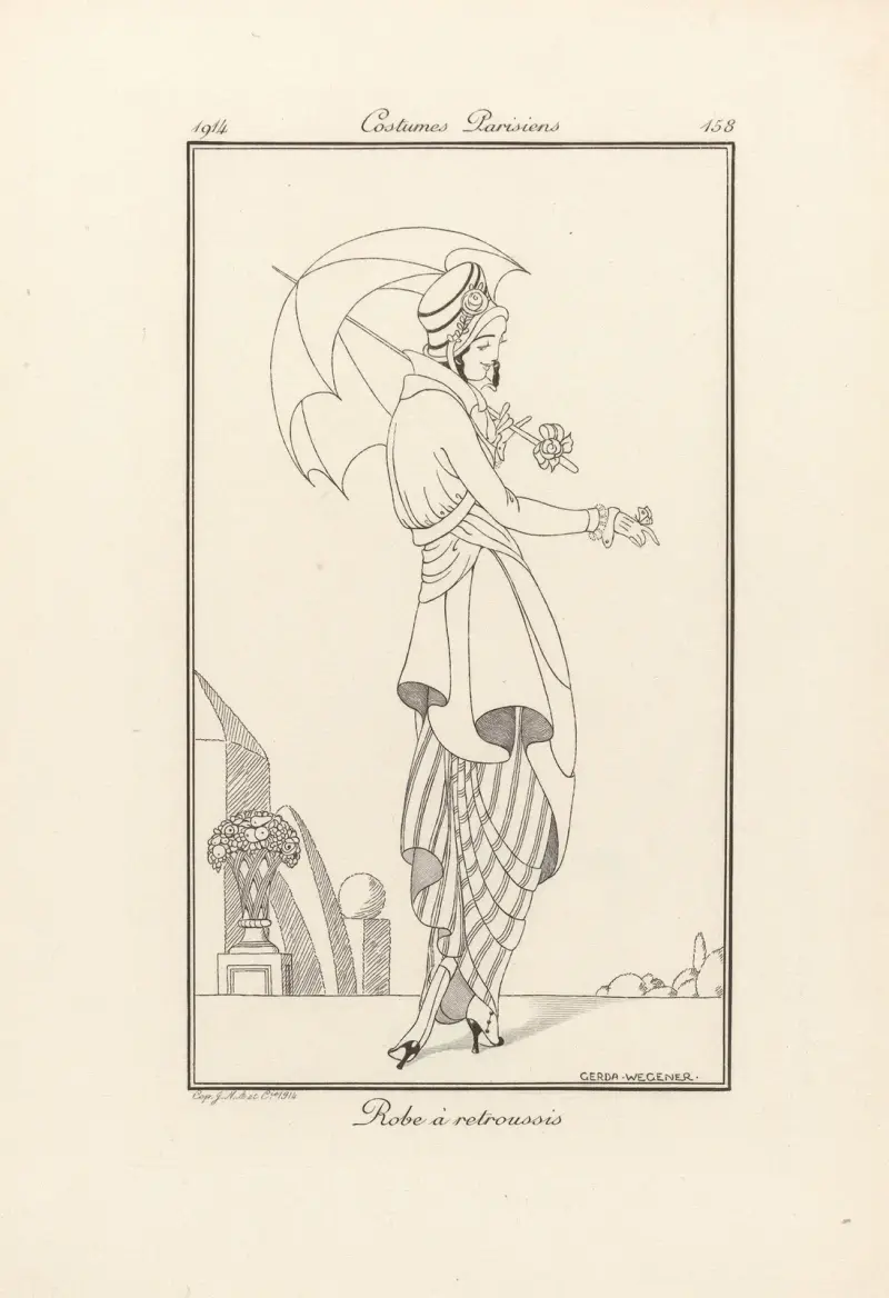 Uppvikt klänning, Gerda Wegener
