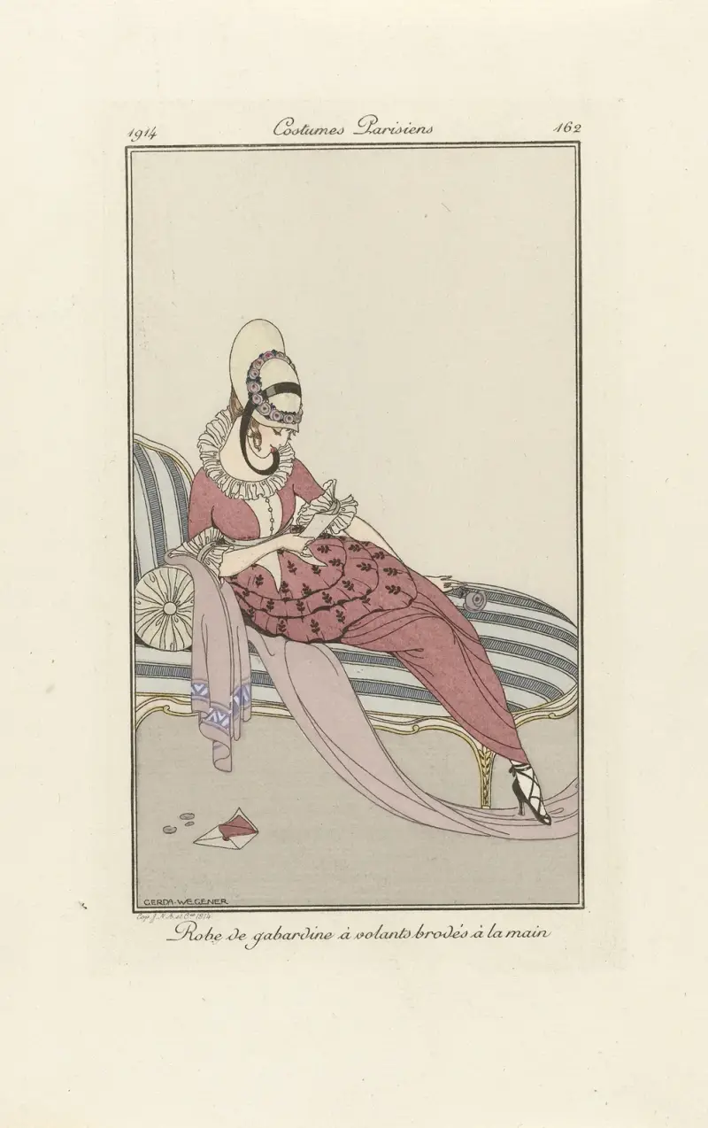 Gabardinové šaty, 1914 – Nr. 1, Gerda Wegener