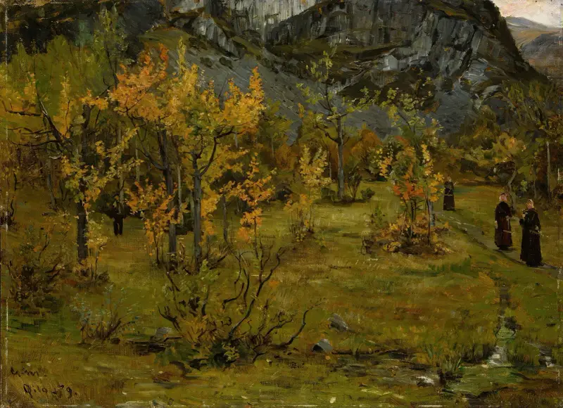 Jesienny pejzaż, Øylo, Gerhard Munthe