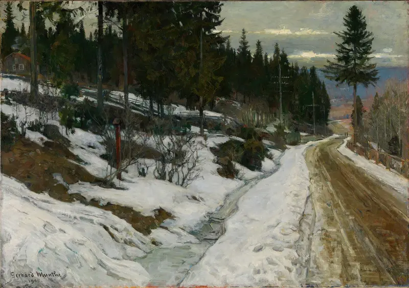 Zima w Nittedal, Gerhard Munthe